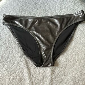 American eagle bikini bottoms, metallic silver,  size Medium